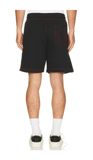 True Religion Buddha Face Big T Fleece Shorts | Thumbnail 2 True Religion Buddha Face Big T Fleece Shorts | Thumbnail 2