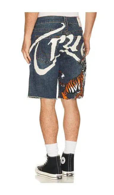 True Religion Ricky Big T Undone Hem Shorts | Thumbnail 2 True Religion Ricky Big T Undone Hem Shorts | Thumbnail 2