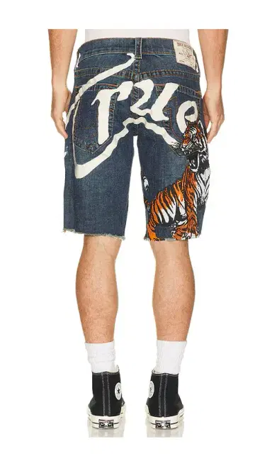 True Religion Ricky Big T Undone Hem Shorts | Thumbnail 4 True Religion Ricky Big T Undone Hem Shorts | Thumbnail 4