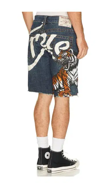 True Religion Ricky Big T Undone Hem Shorts | Thumbnail 5 True Religion Ricky Big T Undone Hem Shorts | Thumbnail 5
