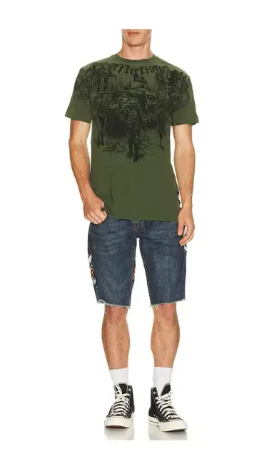 True Religion Ricky Big T Undone Hem Shorts | Thumbnail 6 True Religion Ricky Big T Undone Hem Shorts | Thumbnail 6