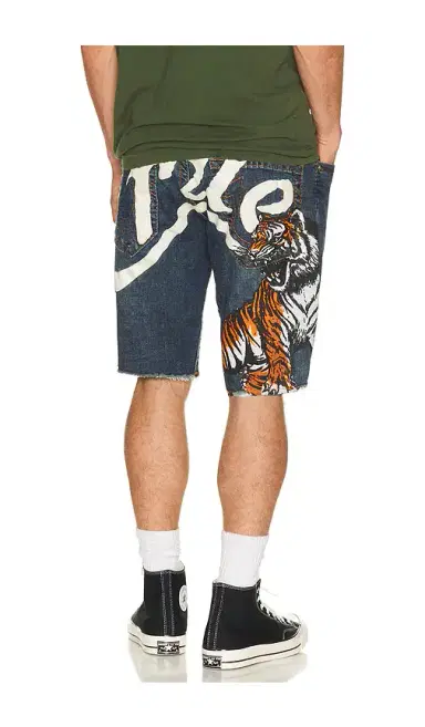 True Religion Ricky Big T Undone Hem Shorts | Thumbnail 1 True Religion Ricky Big T Undone Hem Shorts | Thumbnail 1