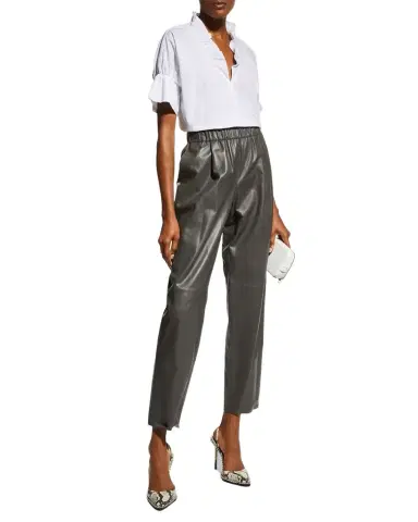 Finley Crosby Flounce Neck & Sleeve Silky Poplin Shirt | Thumbnail 1 Finley Crosby Flounce Neck & Sleeve Silky Poplin Shirt | Thumbnail 1