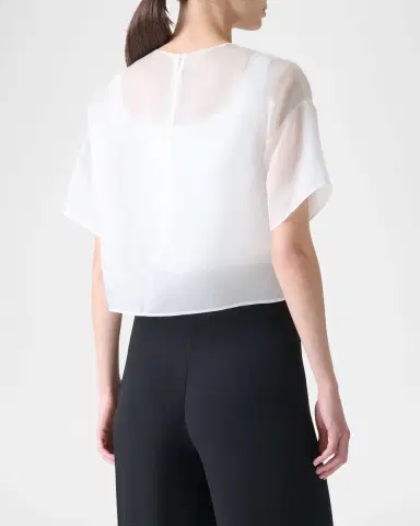 Akris 3D Anemone Silk Organza Blouse | Thumbnail 2
