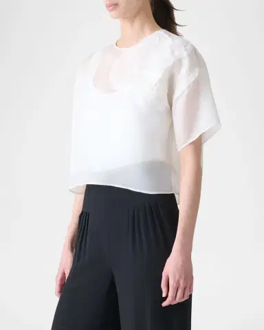 Akris 3D Anemone Silk Organza Blouse | Thumbnail 3