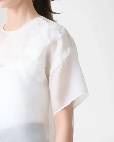 Akris 3D Anemone Silk Organza Blouse | Thumbnail 4