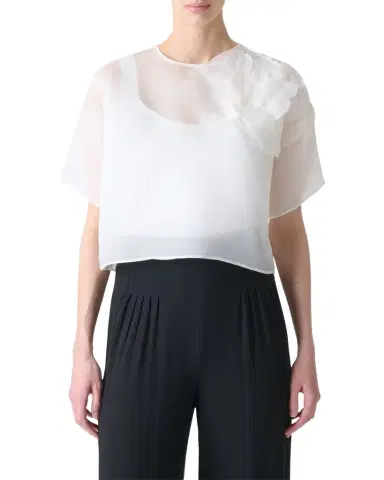 Akris 3D Anemone Silk Organza Blouse | Thumbnail 1