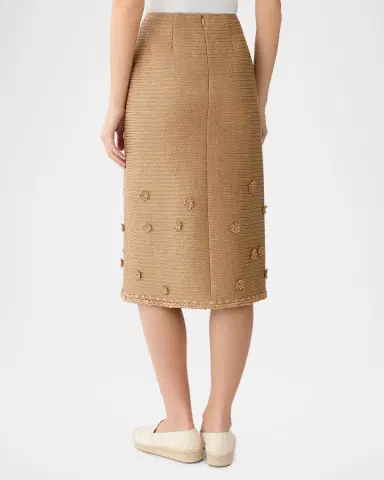 Lafayette 148 New York Raffia-Effect Jersey Knit Midi Skirt | Thumbnail 2 Lafayette 148 New York Raffia-Effect Jersey Knit Midi Skirt | Thumbnail 2