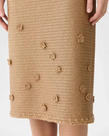 Lafayette 148 New York Raffia-Effect Jersey Knit Midi Skirt | Thumbnail 5 Lafayette 148 New York Raffia-Effect Jersey Knit Midi Skirt | Thumbnail 5