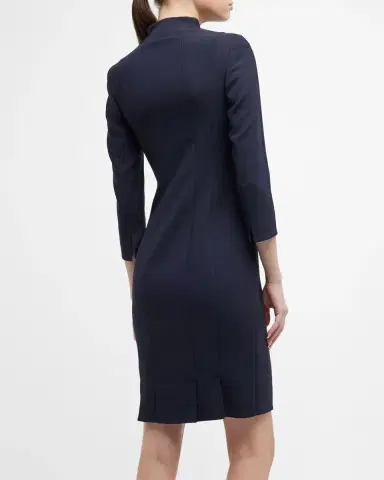 Akris Split-Neck Double-Face Wool Sheath Dress | Thumbnail 6 Akris Split-Neck Double-Face Wool Sheath Dress | Thumbnail 6