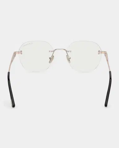 TOM FORD 52MM Blue Block Geometric Eyeglasses | Thumbnail 4