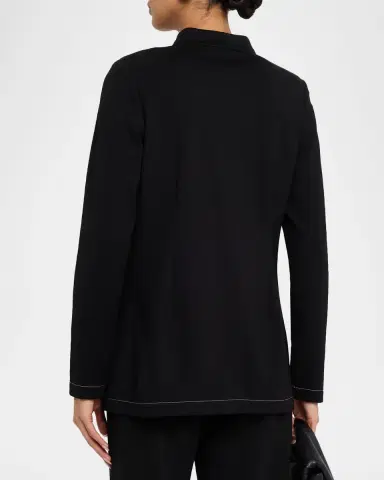 Misook Single-Button Ponte Blazer | Thumbnail 2 Misook Single-Button Ponte Blazer | Thumbnail 2