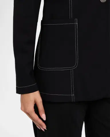 Misook Single-Button Ponte Blazer | Thumbnail 4 Misook Single-Button Ponte Blazer | Thumbnail 4