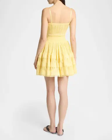 Alaïa A-Line Crinoline Mini Dress with Removable Straps | Thumbnail 2