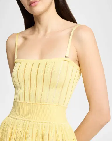 Alaïa A-Line Crinoline Mini Dress with Removable Straps | Thumbnail 4