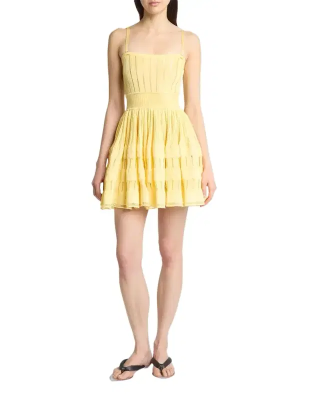 ALAÏA A-Line Crinoline Mini Dress with Removable Straps