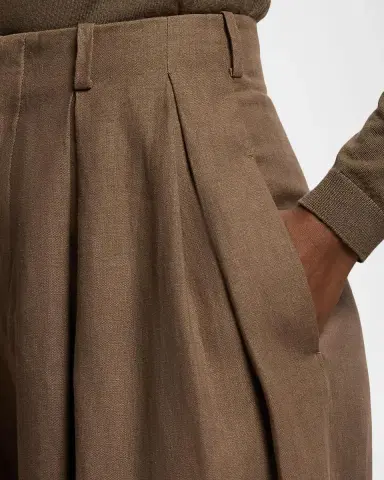 Ralph Lauren Collection Greer Linen Pleated Pants | Thumbnail 4 Ralph Lauren Collection Greer Linen Pleated Pants | Thumbnail 4
