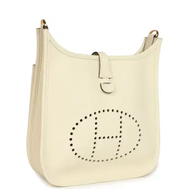 HERMÈS Hermes Evelyne 23 Cream Clemence Gold Hardware | Thumbnail 2 HERMÈS Hermes Evelyne 23 Cream Clemence Gold Hardware | Thumbnail 2