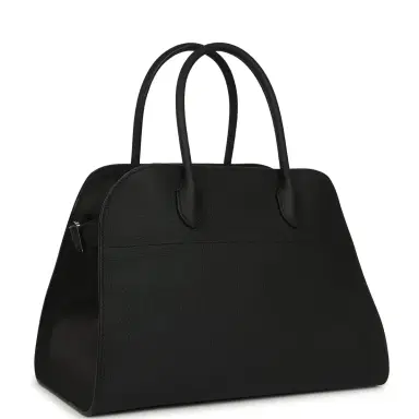 The Row The Row Soft Margaux 12 Bag Black Calfskin Silver Hardware | Thumbnail 2
