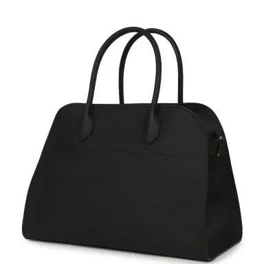 The Row The Row Soft Margaux 12 Bag Black Calfskin Silver Hardware | Thumbnail 5