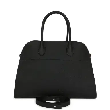The Row The Row Soft Margaux 12 Bag Black Calfskin Silver Hardware | Thumbnail 1