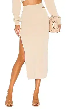 Michael Costello x REVOLVE Cut Out Knit Midi Skirt | Thumbnail 1 Michael Costello x REVOLVE Cut Out Knit Midi Skirt | Thumbnail 1