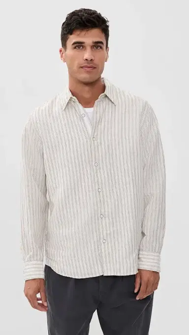 rag & bone Finch Long Sleeve Linen Stripe Shirt | Thumbnail 6 rag & bone Finch Long Sleeve Linen Stripe Shirt | Thumbnail 6