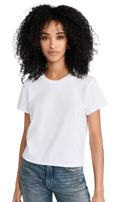 perfectwhitetee Springsteen Supima Cotton Baby Tee | Thumbnail 1 perfectwhitetee Springsteen Supima Cotton Baby Tee | Thumbnail 1