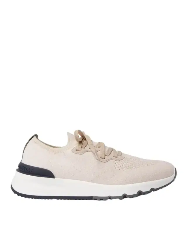 Brunello Cucinelli Suede-Trimmed Stretch-Knit Sneakers