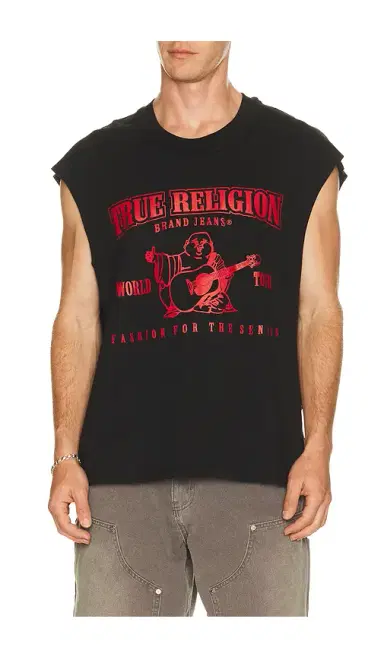 True Religion Cut Off Logo Tee | Thumbnail 1 True Religion Cut Off Logo Tee | Thumbnail 1