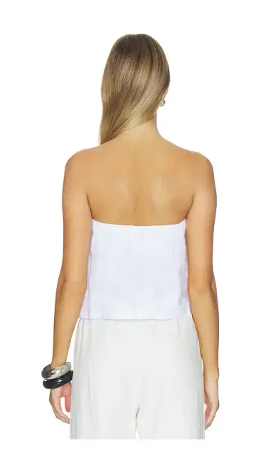 perfectwhitetee Gianna Linen Tube Top | Thumbnail 3