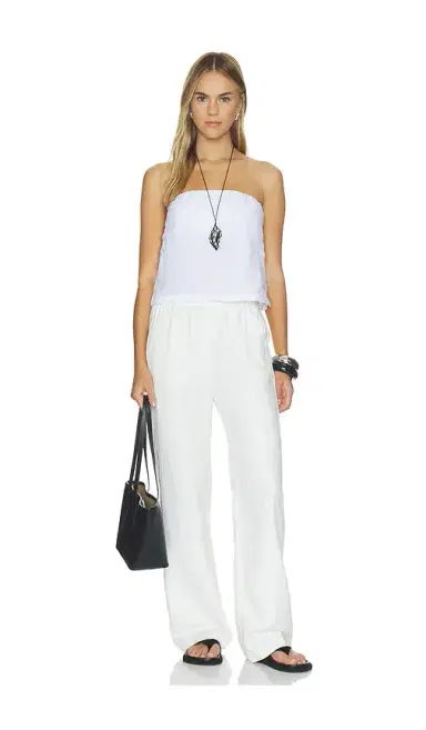 perfectwhitetee Gianna Linen Tube Top | Thumbnail 4