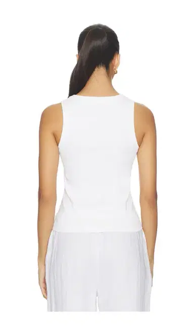 perfectwhitetee Daphne Structured Rib High Neck Tank | Thumbnail 3