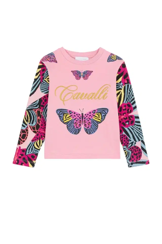 Roberto Cavalli Butterfly-Print Top