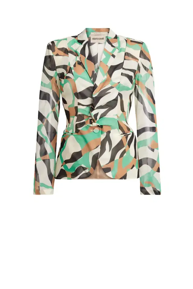Roberto Cavalli Tiger Twiga Print Blazer