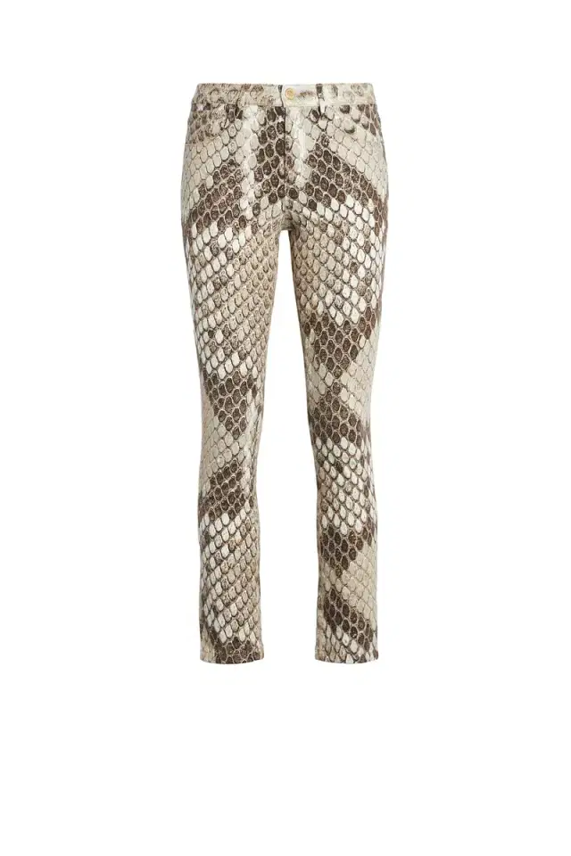 Roberto Cavalli Python print jeans