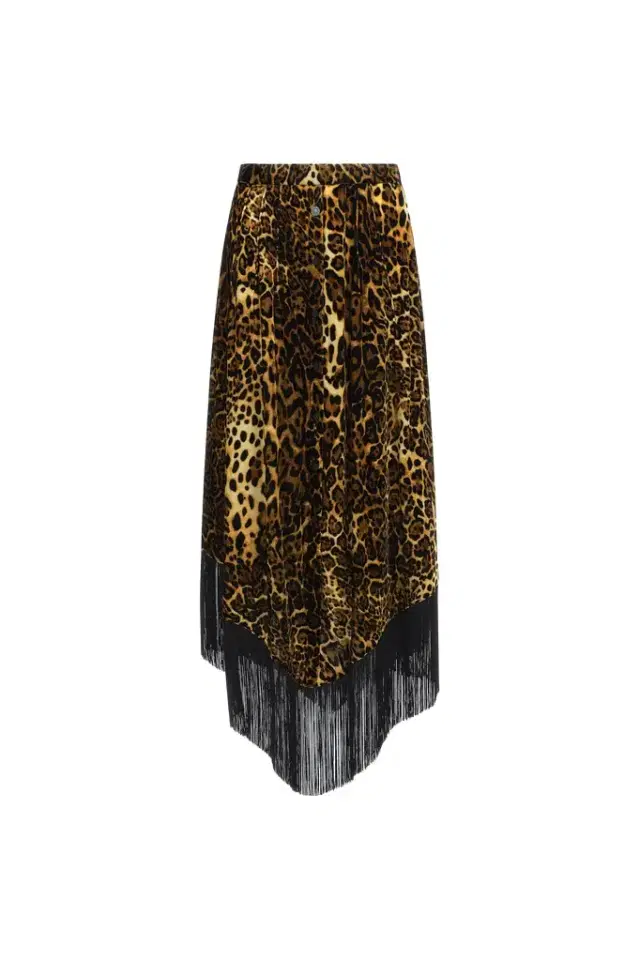 Roberto Cavalli Long skirt with fringe