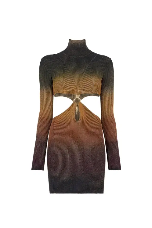 Roberto Cavalli Tiger Tooth Cut-Out Mini Dress
