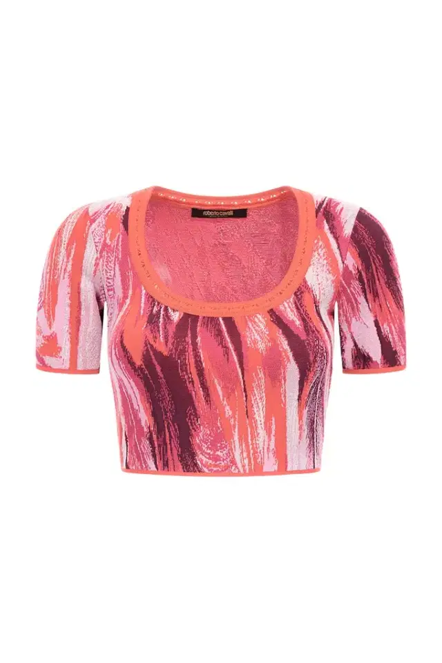 Roberto Cavalli Plumange Print Top