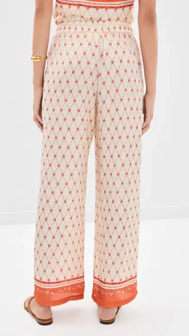 Shani Shemer Macey Pants Orange Mosaic Print M | Thumbnail 3
