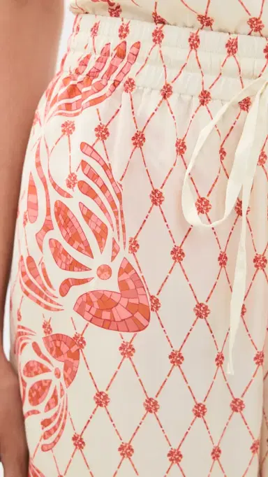 Shani Shemer Macey Pants Orange Mosaic Print M | Thumbnail 6