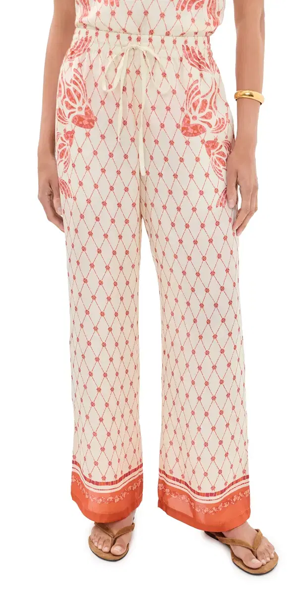Shani Shemer acey Pants Orange osaic Print