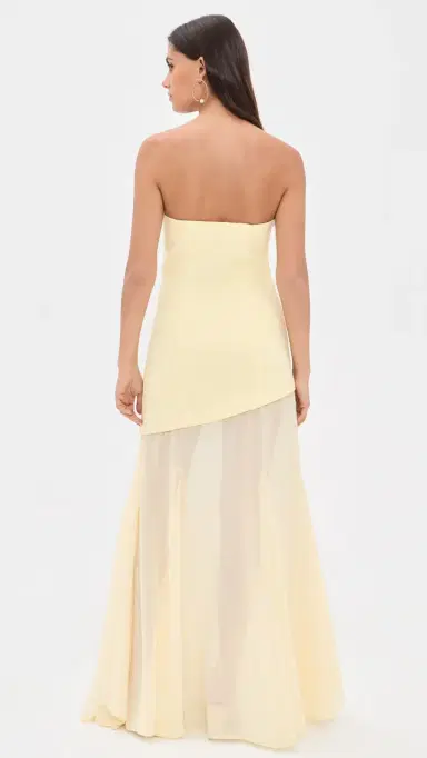 endless rose Strapless Combined Godet Dress | Thumbnail 3