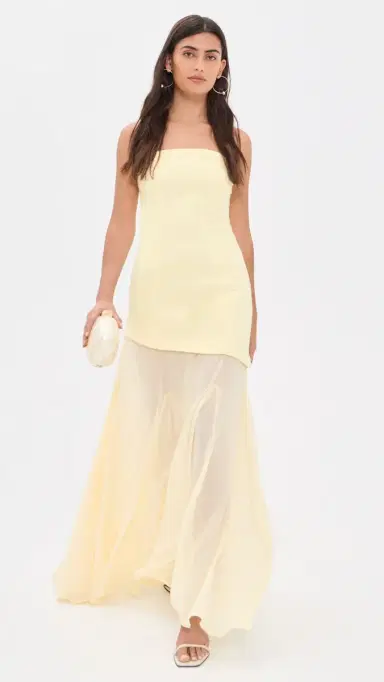 endless rose Strapless Combined Godet Dress | Thumbnail 5