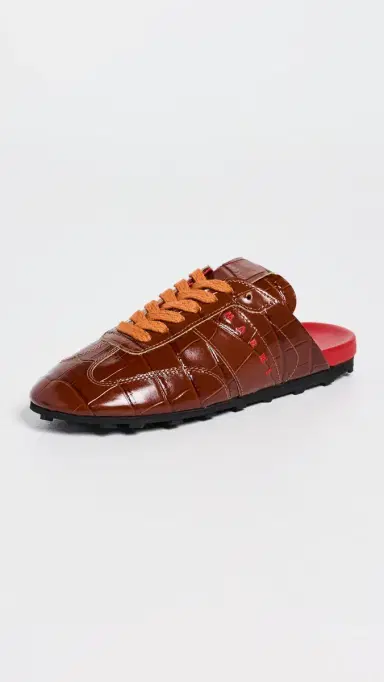 Marni Leather Sneakers Peat | Thumbnail 2
