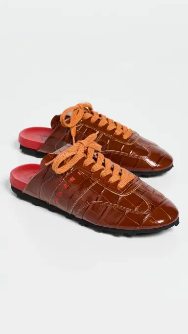 Marni Leather Sneakers Peat | Thumbnail 5