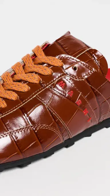 Marni Leather Sneakers Peat | Thumbnail 6