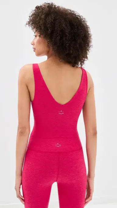 Beyond Yoga pacedye Good Day Cropped Tank Berry Red Heather | Thumbnail 3