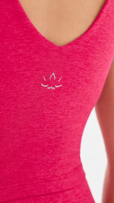 Beyond Yoga pacedye Good Day Cropped Tank Berry Red Heather | Thumbnail 6