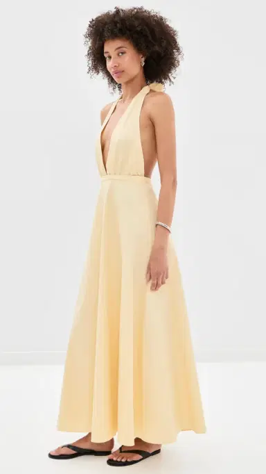 LIONESS District Maxi Dress Lemon L | Thumbnail 4